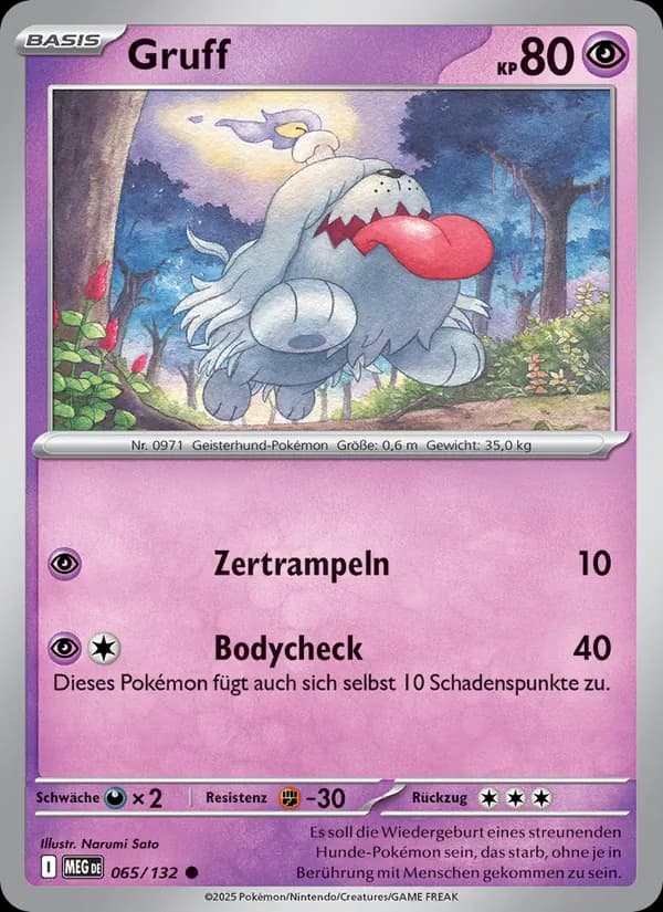 Gruff card in German