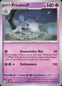 Friedwuff card in German