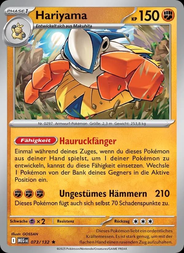 Hariyama card in German