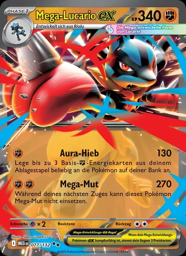 Mega-Lucario-ex card in German