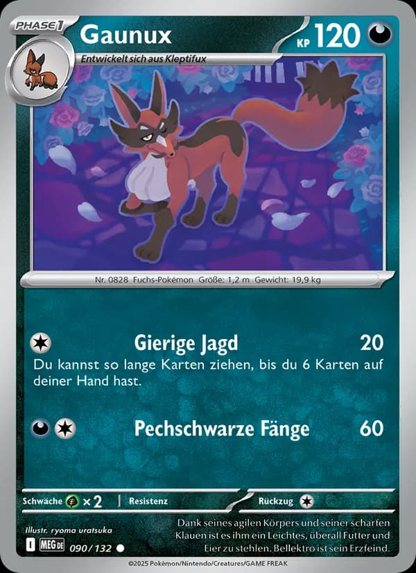 Gaunux card in German