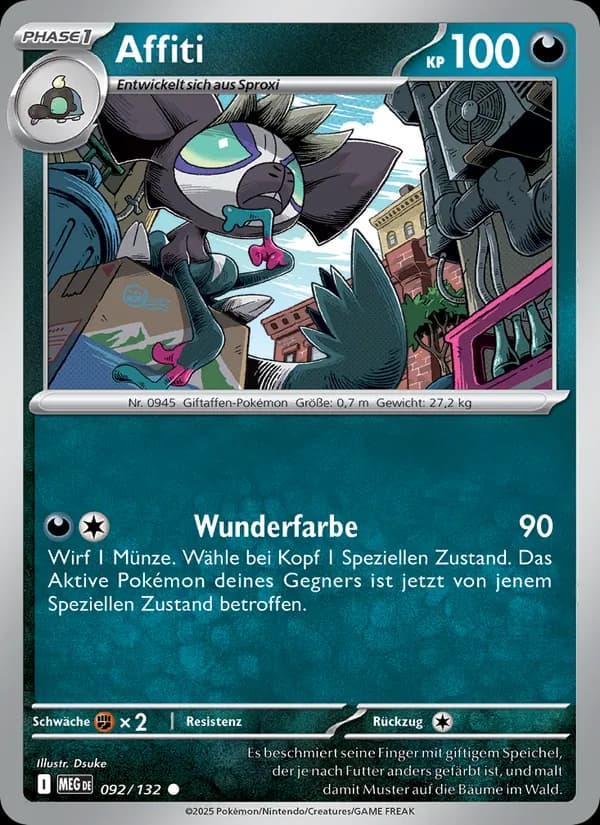 Affiti card in German