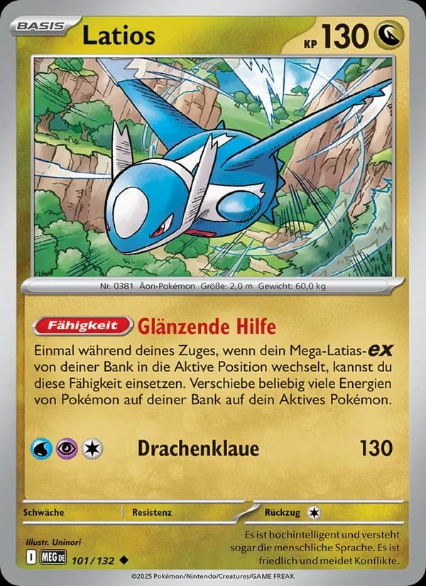 Latios card in German