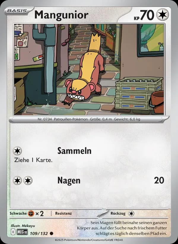 Mangunior card in German