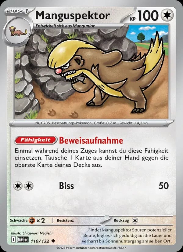 Manguspektor card in German