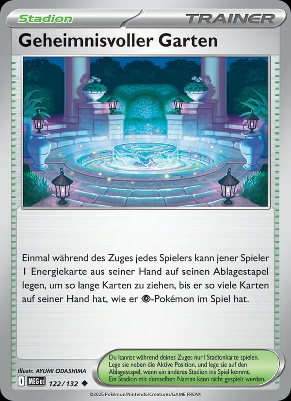Geheimnisvoller Garten card in German