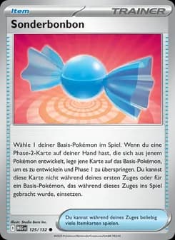 Sonderbonbon card in German