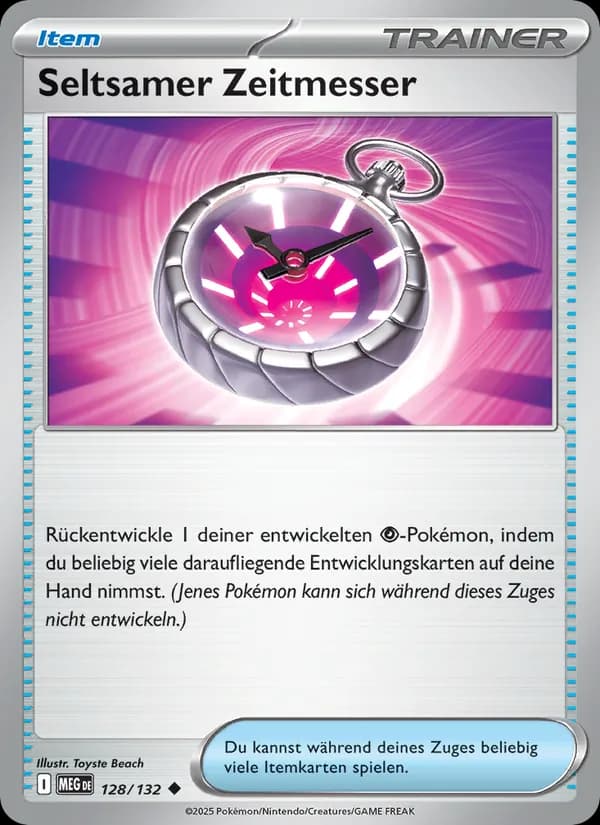 Seltsamer Zeitmesser card in German
