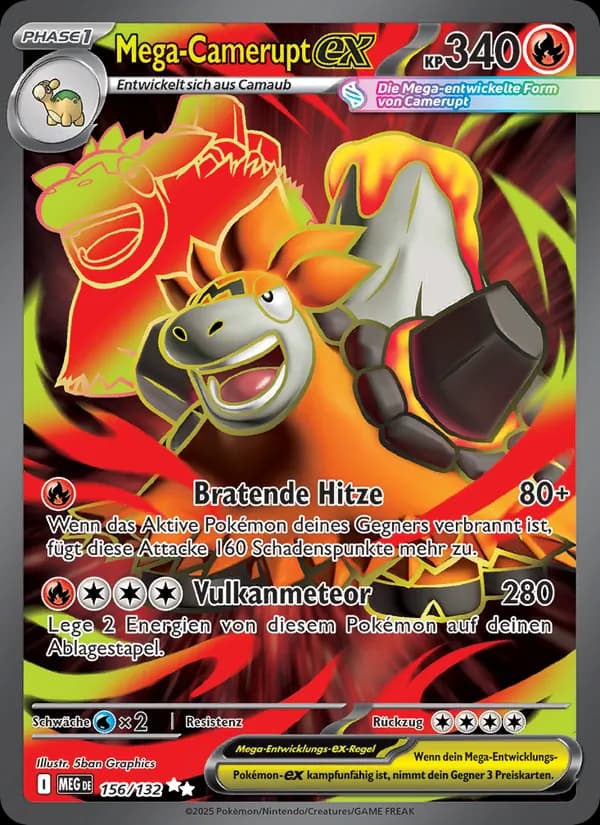 Mega-Camerupt-ex card in German