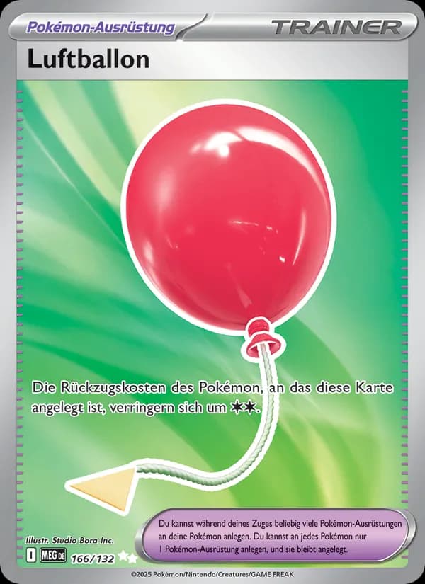 Luftballon card in German