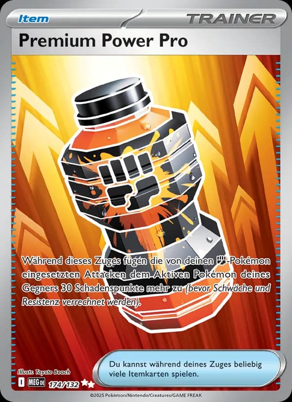 Premium Power Pro card in German