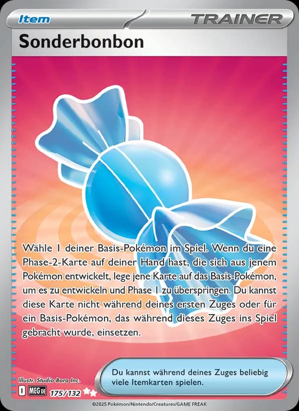 Sonderbonbon card in German
