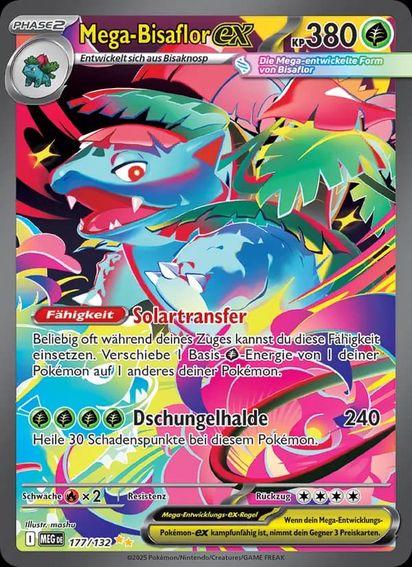 Mega-Bisaflor-ex card in German