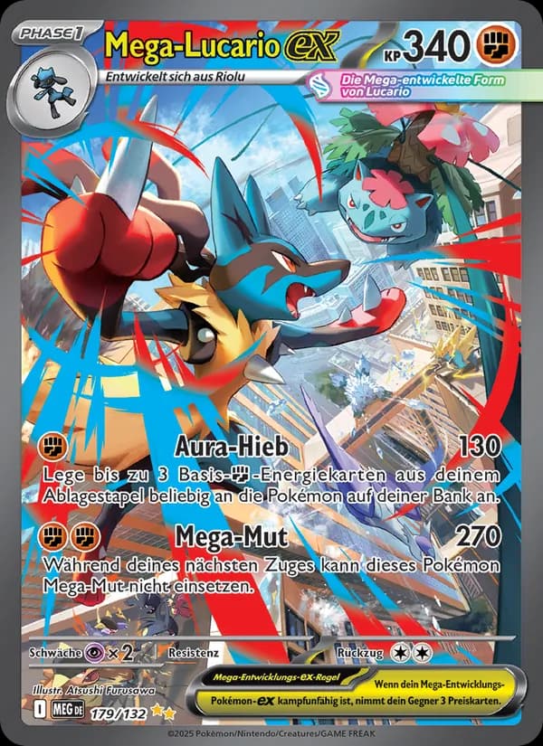 Mega-Lucario-ex card in German