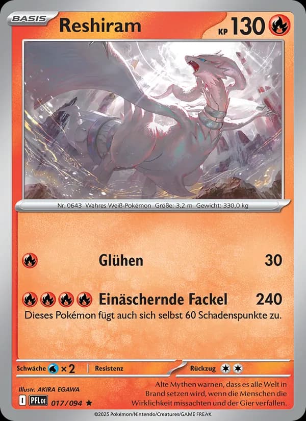 Reshiram card in German