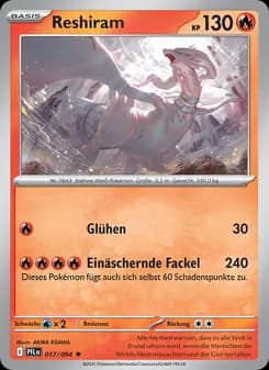 Reshiram card in German