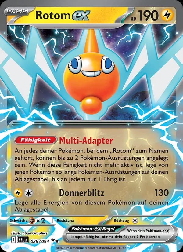 Rotom-ex card in German