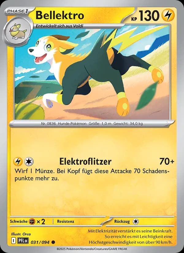 Bellektro card in German