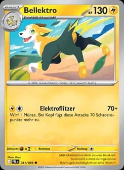Bellektro card in German