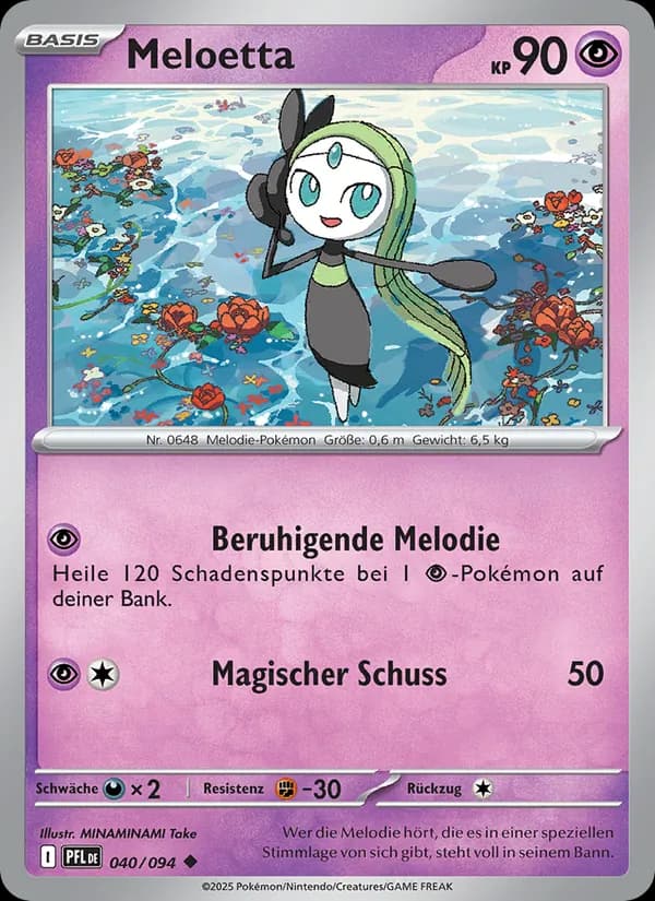 Meloetta card in German