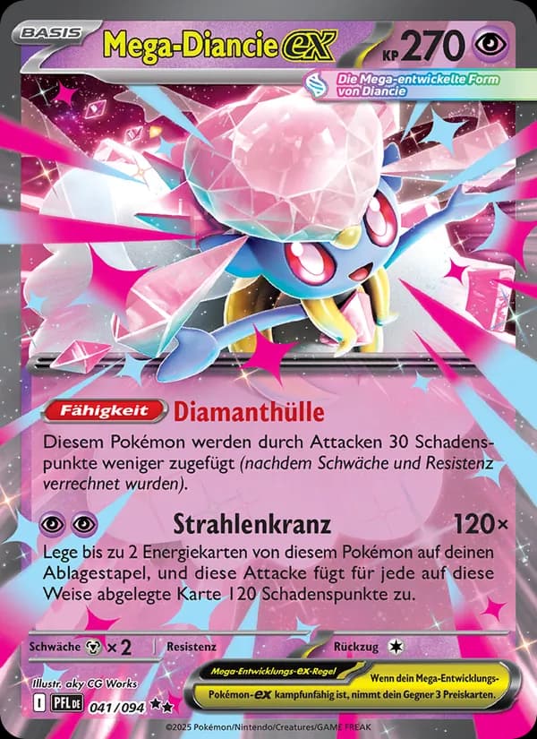 Mega-Diancie-ex card in German