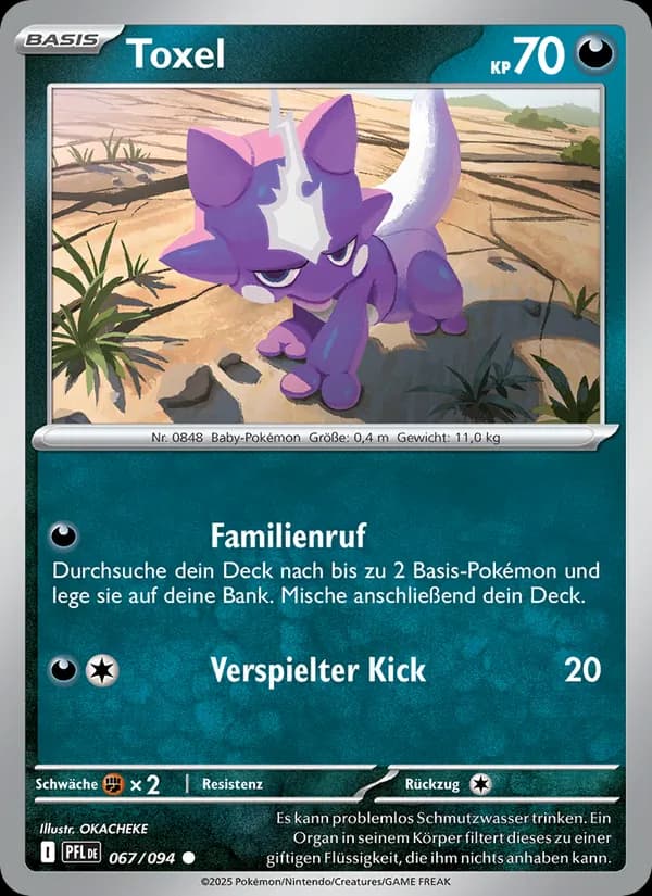 Toxel card in German
