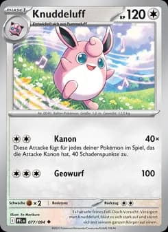 Knuddeluff card in German