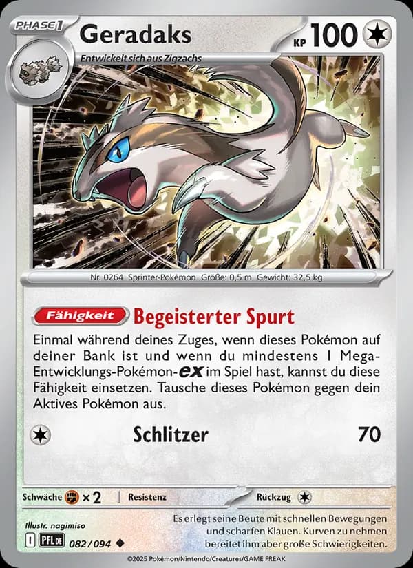 Geradaks card in German