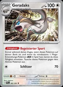Geradaks card in German