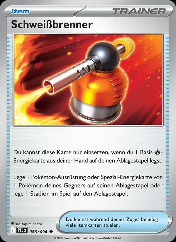 Schweißbrenner card in German