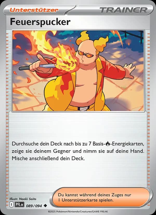 Feuerspucker card in German