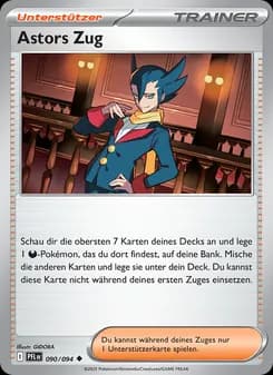 Astors Zug card in German