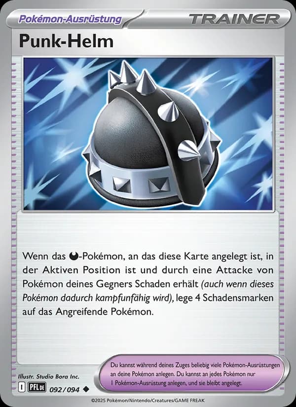 Punk-Helm card in German