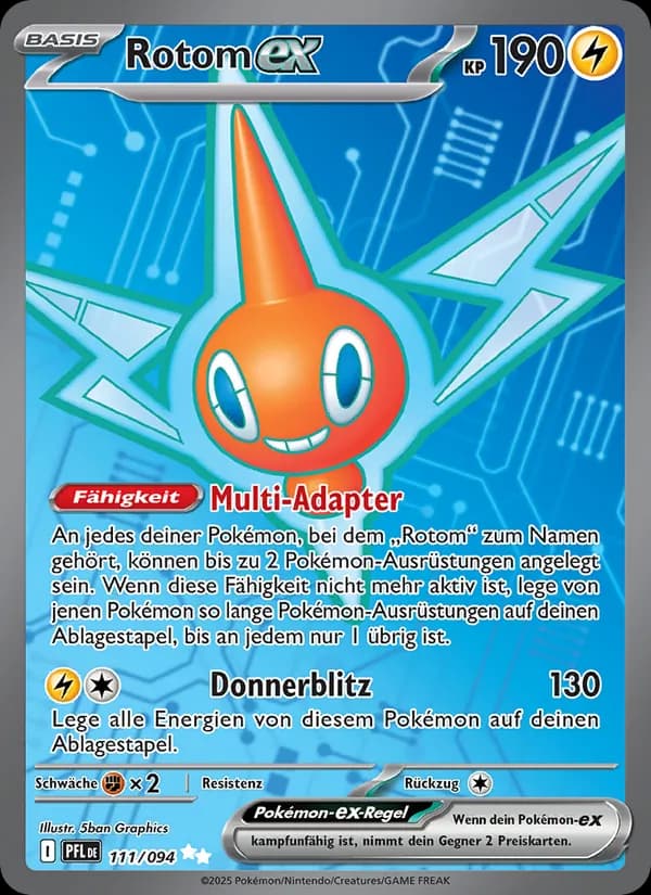 Rotom-ex card in German