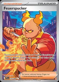 Feuerspucker card in German