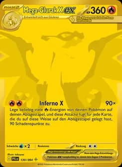 Mega-Glurak X-ex card in German