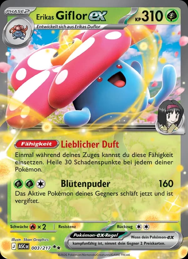 Erikas Giflor-ex card in German