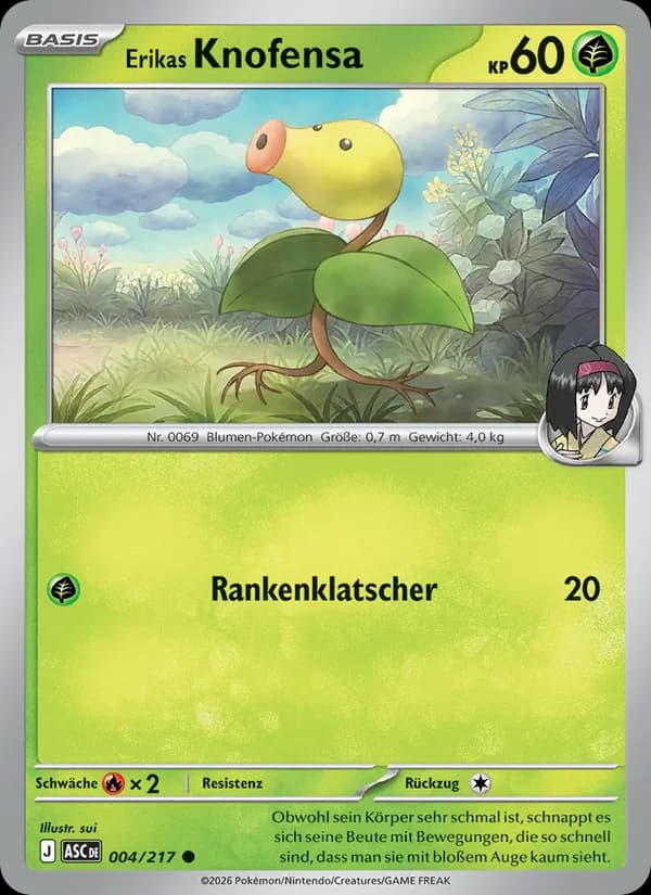 Erikas Knofensa card in German