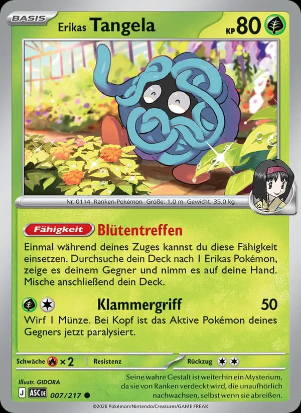Erikas Tangela card in German