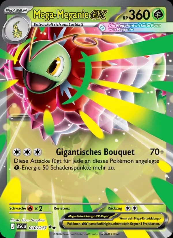 Mega-Meganie-ex card in German