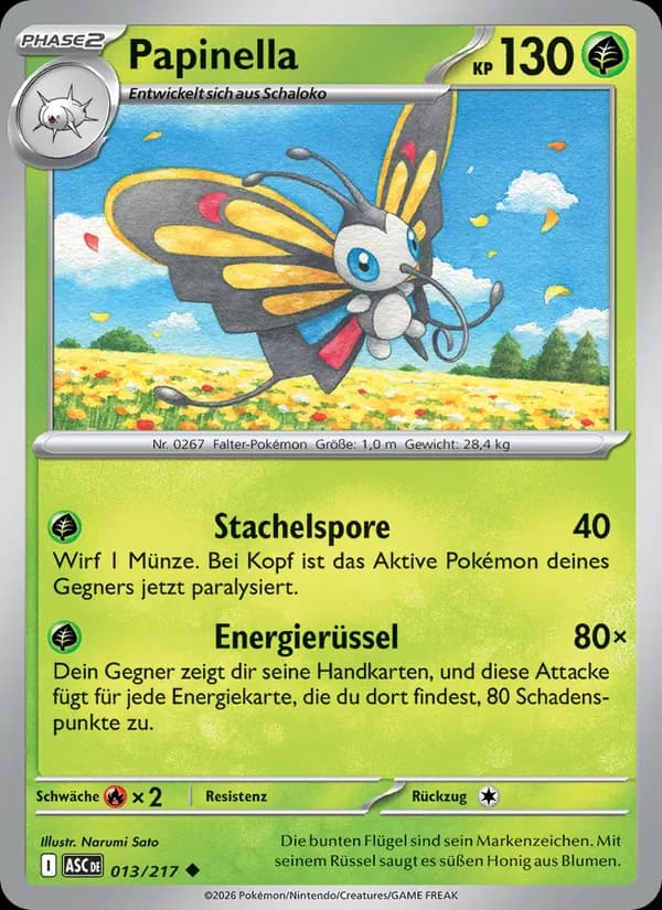 Papinella card in German