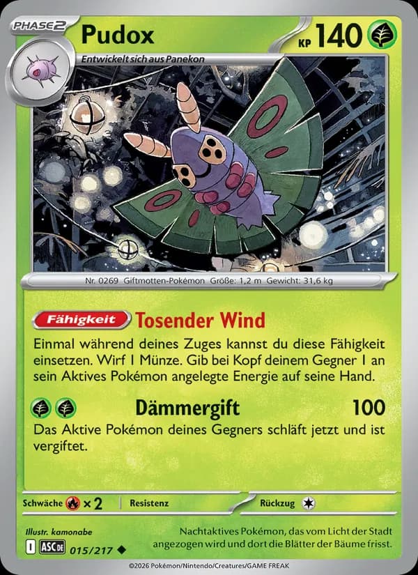 Pudox card in German
