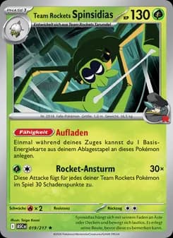 Team Rockets Spinsidias card in German