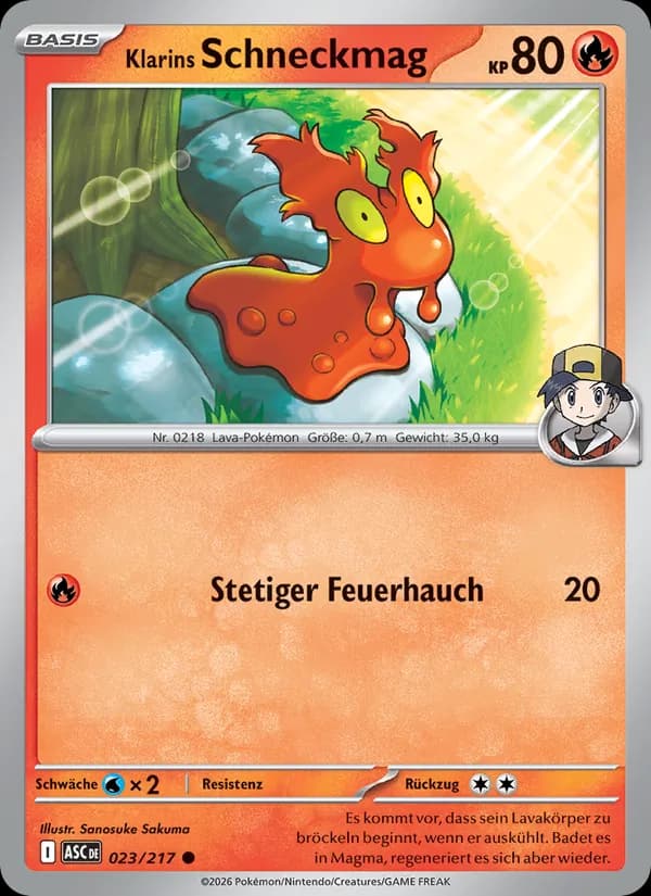 Klarins Schneckmag card in German