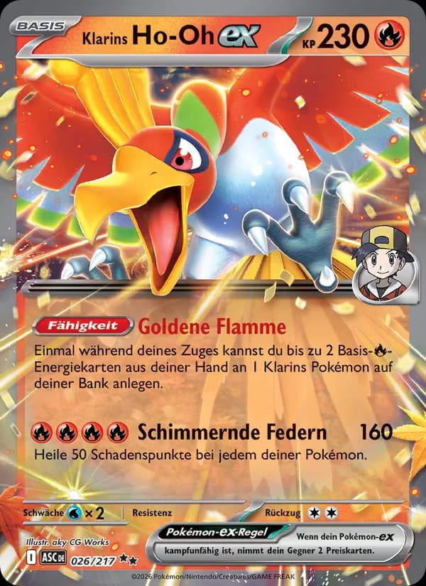 Klarins Ho-Oh-ex card in German