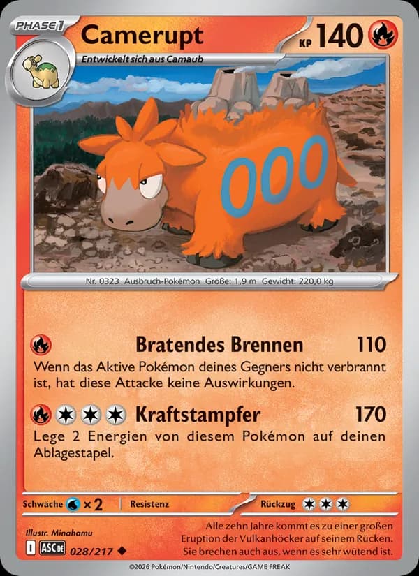 Camerupt card in German