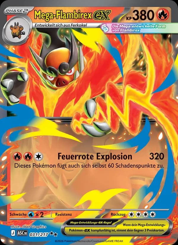 Mega-Flambirex-ex card in German