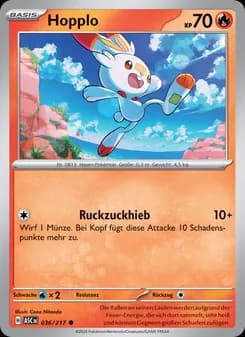 Hopplo card in German