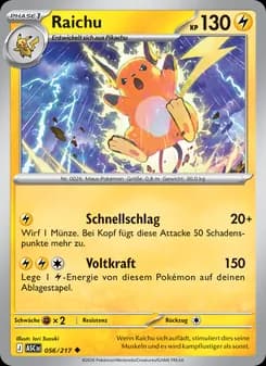 Raichu card in German