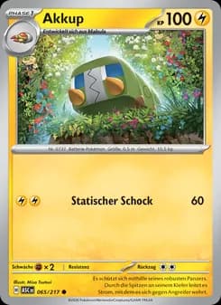 Akkup card in German